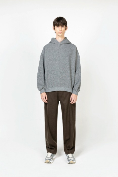 Dark khaki cashmere wide banding pants [HS78] - Japan