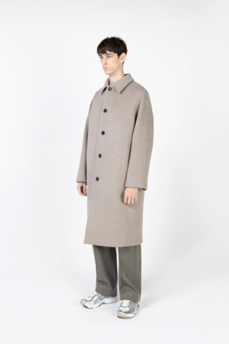 Oatmeal cashmere balmacaan coat [HC31] 
